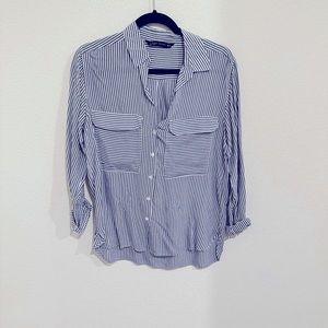 Striped Button Up Blouse